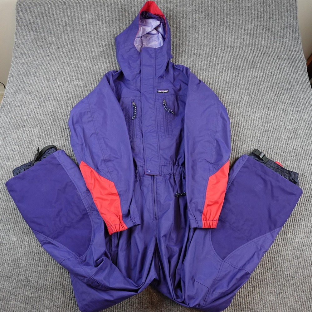 Vintage Patagonia Snowsuit Womens 10 Purple Red Ski Snow One Piece 83783